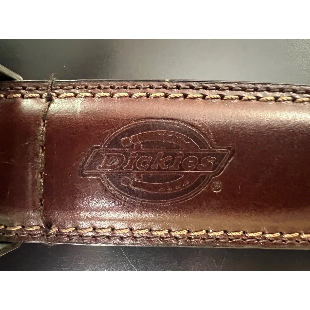 Dickies Mens Brown Genuine Leather Belt Size 42 Workwear Casual 11DI02F8